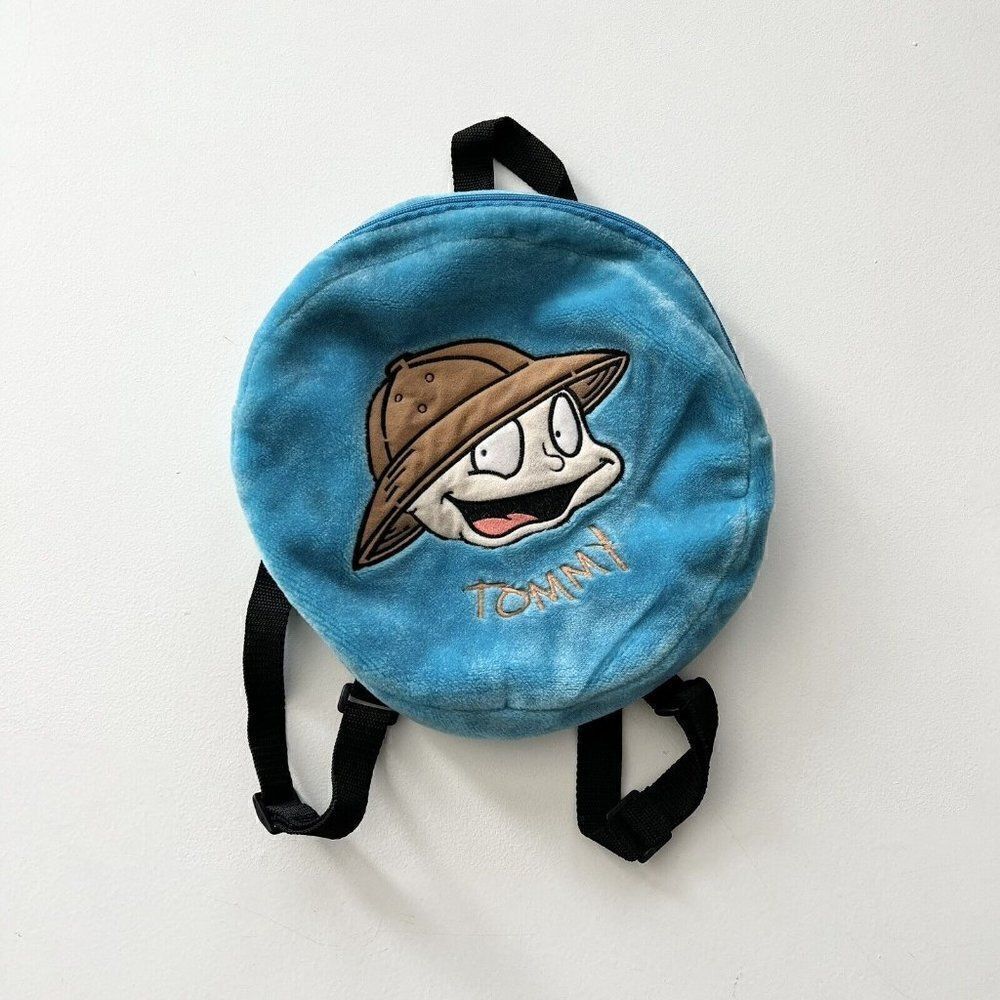 Vintage‎ 1998 Rugrats Tommy Pickles Blue Plush Mini Backpack Rare Cosplay Y2K